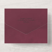 Burgundy en Blush Autumn Fall Wedding All In One Uitnodiging (Achterkant)