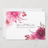 Burgundy en Blush Autumn Fall Wedding Bedankkaart (Voorkant)