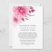 Burgundy en Blush Autumn Herfst Reduced Guest List Aankondiging (Voorkant)