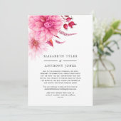 Burgundy en Blush Autumn Herfst Reduced Guest List Aankondiging (Staand voorkant)