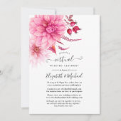 Burgundy en Blush Autumn Herfst Virtual Wedding Kaart (Voorkant)