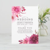 Burgundy en Blush Autumn Wedding Programmakaart (Staand voorkant)