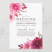 Burgundy en Blush Autumn Wedding Programmakaart (Voorkant)