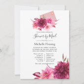 Burgundy en Blush Baby of Vrijgezellenfeest van Ma Kaart (Voorkant)