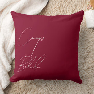 Burgundy en Blush Camp Bruid Aangepaste Bacheloret Kussen
