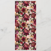 Burgundy en Blush Floral Menu (Achterkant)