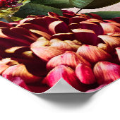 Burgundy en Blush Floral Poster (Hoek)