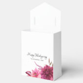 Burgundy en Blush Floral Thanksgiving Bedankdoosjes (Geopend)