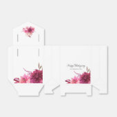 Burgundy en Blush Floral Thanksgiving Bedankdoosjes (Uitgevouwen)