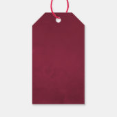 Burgundy en Blush Floral Thanksgiving Cadeaulabel (Achterkant)