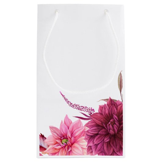 Burgundy en Blush Floral Thanksgiving Klein Cadeauzakje (Achterkant)