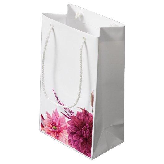 Burgundy en Blush Floral Thanksgiving Klein Cadeauzakje (Achterkant Gekanteld)