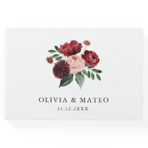 Burgundy en Blush floral Wedding