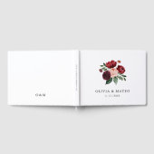Burgundy en Blush floral Wedding Gastenboek (Volledig)