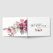 Burgundy en Blush floral Wedding Gastenboek (Volledig)