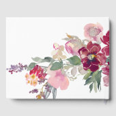 Burgundy en Blush floral Wedding Gastenboek (Achterkant)