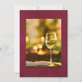 Burgundy en Blush Floral Wine Celebration of Life Kaart (Achterkant)