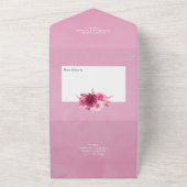 Burgundy en Blush herfst weduwen in één keer All In One Uitnodiging (Buitenkant)