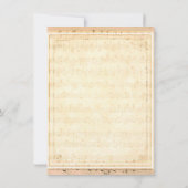 Burgundy en Blush Musical Floral Wedding Shower Kaart (Achterkant)