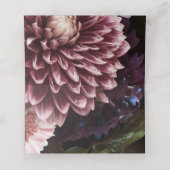 Burgundy en Blush Pink Floral Wedding Plaatskaartje (Binnenkant ongevouwen)