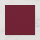 burgundy en blush qr code bruiloft informatiekaartje (Achterkant)