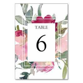 Burgundy en blush rozen Weddenschap Kaart