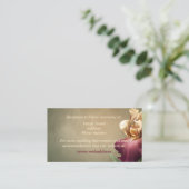 Burgundy en Cream Iris Wedding Enclosure Kaart (Staand voorkant)