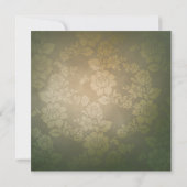 Burgundy en Cream Iris Wedding Invitation Kaart (Achterkant)