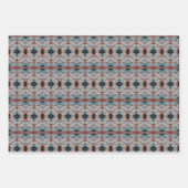 Burgundy en donkerteal patroon velpapier inpakpapier vel (Voorkant)