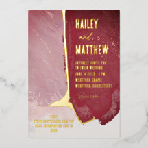 Burgundy en Dusty Pink Waterverf Wedding