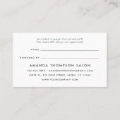 Burgundy en Gold Agate Aanbevelingskaartje (Achterkant)