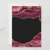 Burgundy en Gold Agate Bridesmaids Luncheon Kaart (Achterkant)