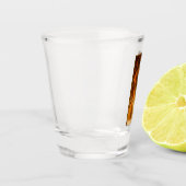 Burgundy en Gold Art Deco Shot Glas (Links)