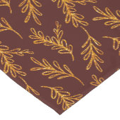 Burgundy en Gold Floral Sprig Short Table Runner Korte Tafelloper (Hoek)