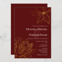 Burgundy en Gold Floral Wedding