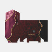 Burgundy en Gold Geode Agate Precious Stone Favor Bedankdoosjes (Uitgevouwen)