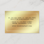 Burgundy en Gold Geode Agate Precious Stone Visitekaartje (Achterkant)