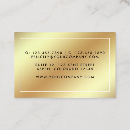 Burgundy en Gold Geode Agate Precious Stone Visitekaartje (Achterkant)