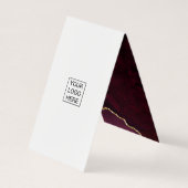 Burgundy en Gold Geode Agate Stone Visitekaartje (Achterkant)