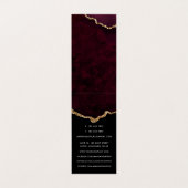 Burgundy en Gold Geode Agate Stone Visitekaartje (Binnenkant ongevouwen)