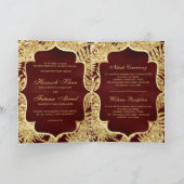 Burgundy en Gold Glitter Date Palm Muslim Weduwen (Binnen)