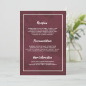 Burgundy en Gold Glitter Pocket Kaart (Staand voorkant)