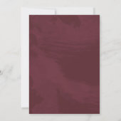 Burgundy en Gold Glitter Pocket Kaart (Achterkant)