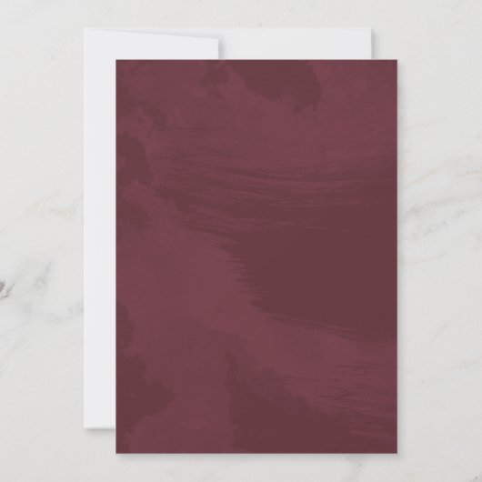 Burgundy en Gold Glitter Pocket Kaart (Achterkant)