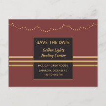 Burgundy en Gold Holiday Event Save the Date