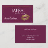 Burgundy en Gold Independent Rep Jafra Visitekaartje (Voorkant / Achterkant)