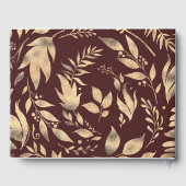 Burgundy en Gold Leaves Fall Wedding Gastenboek (Achterkant)