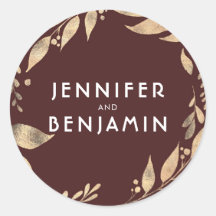 Burgundy en Gold Leaves Fall Wedding