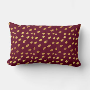 Burgundy en Gold Lumbar Pillow Kussen