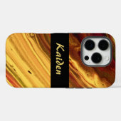 Burgundy en Gold Marble Case-Mate iPhone Case (Achterkant (horizontaal))